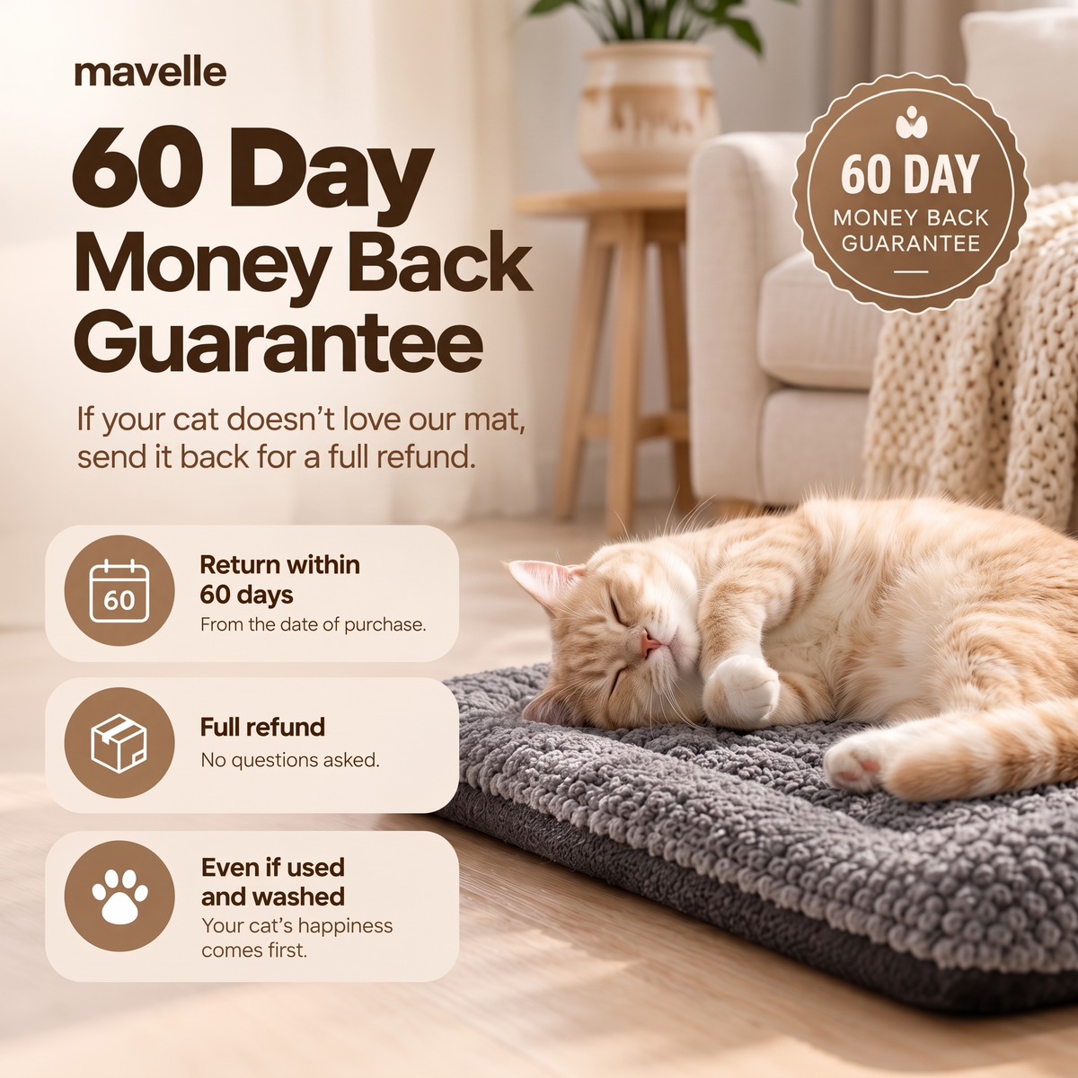 60 day money back guarantee